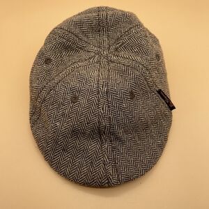 Ben Sherman Wool Blend Newsboy Hat Men’s S/M Brown Herringbone Pattern Dandy